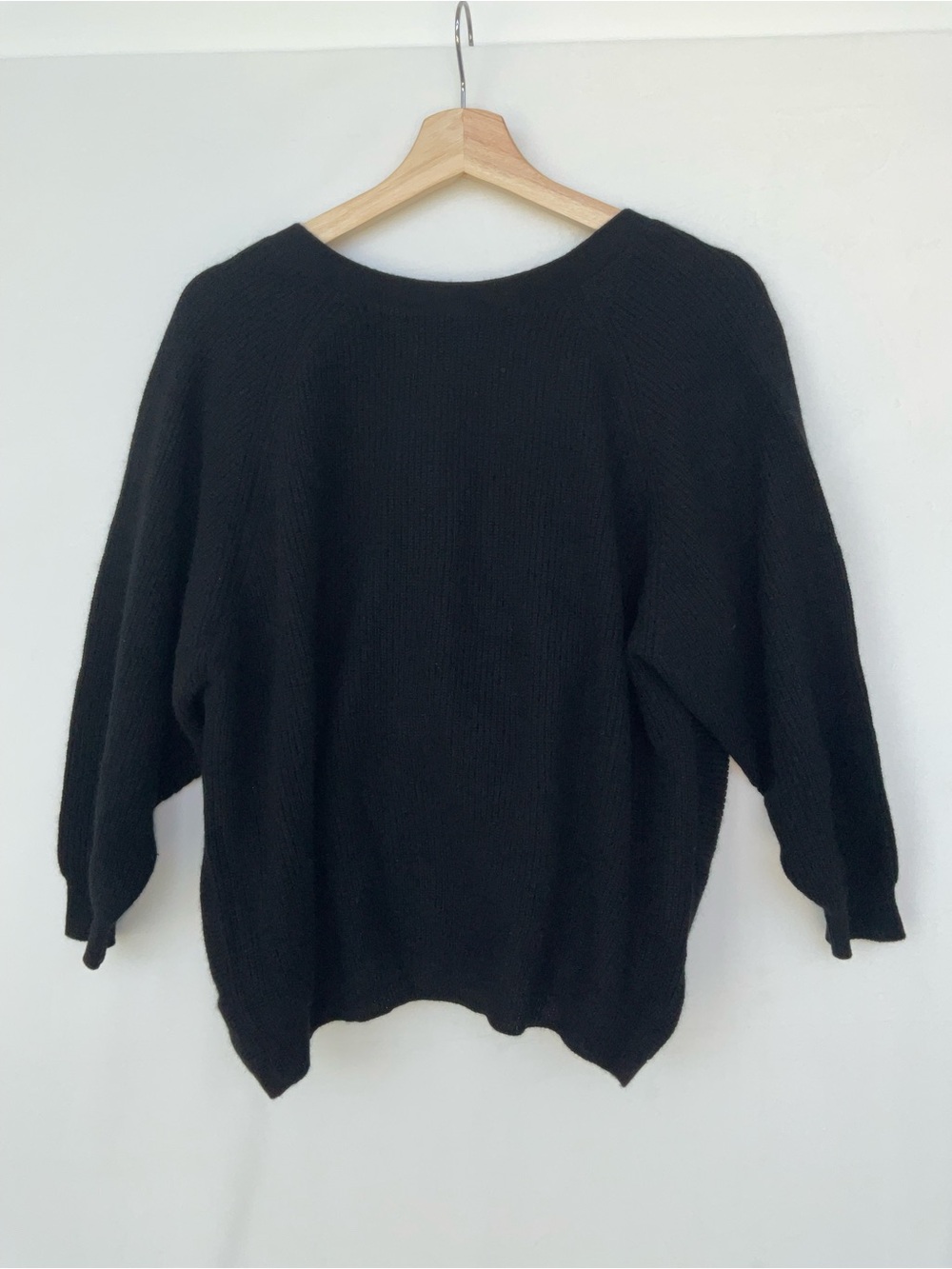 ba&sh Black Twist-Back V-Neck Sweater - Picture 3 of 8